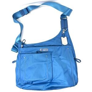 Tumi Voyageur Sumatra Nylon Travel Crossbody Messenger Bag Turquoise Blue EUC
